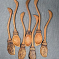 Witch Broom Spoon - Hand Carved Mahogany Wood For Cooking