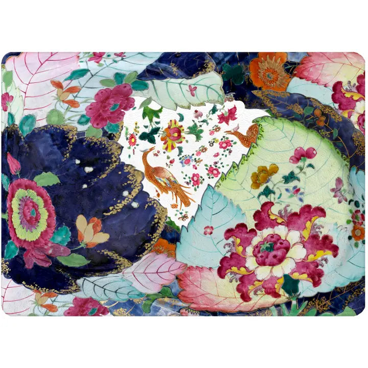 Ancient Tobacco Leaf Glass Cutting Board